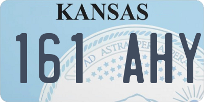 KS license plate 161AHY