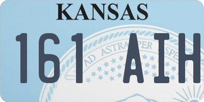 KS license plate 161AIH
