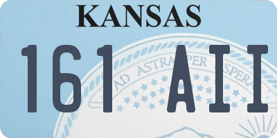 KS license plate 161AII