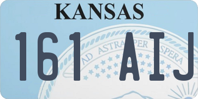KS license plate 161AIJ