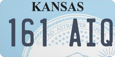 KS license plate 161AIQ