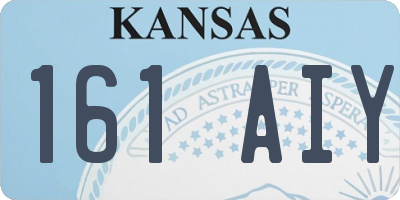 KS license plate 161AIY