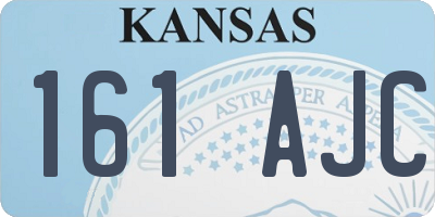 KS license plate 161AJC