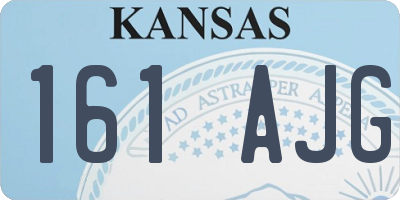 KS license plate 161AJG