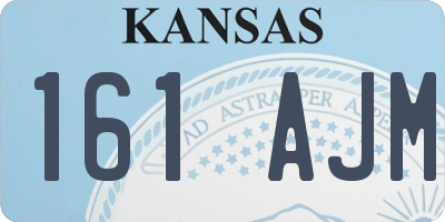 KS license plate 161AJM