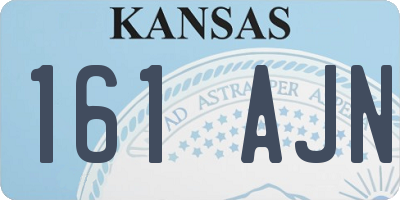 KS license plate 161AJN