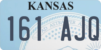 KS license plate 161AJQ