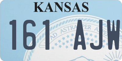 KS license plate 161AJW
