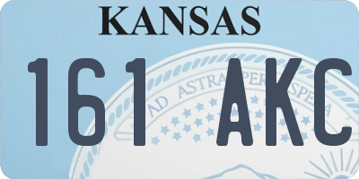 KS license plate 161AKC