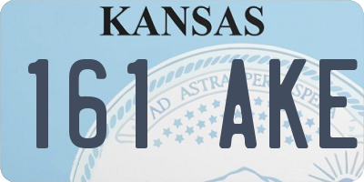 KS license plate 161AKE