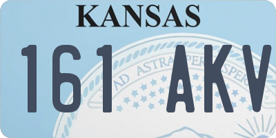 KS license plate 161AKV