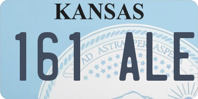 KS license plate 161ALE