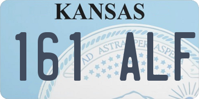 KS license plate 161ALF