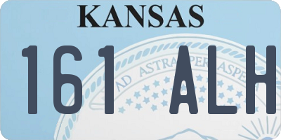 KS license plate 161ALH
