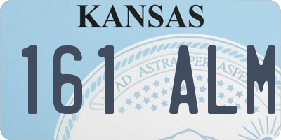 KS license plate 161ALM