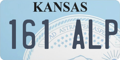 KS license plate 161ALP