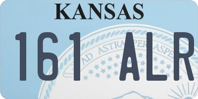 KS license plate 161ALR