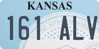 KS license plate 161ALV