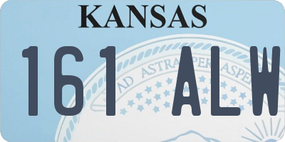 KS license plate 161ALW
