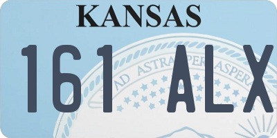 KS license plate 161ALX