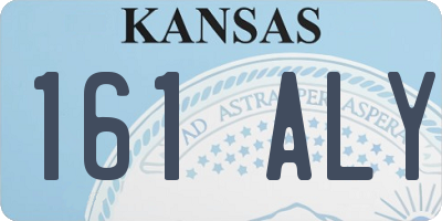 KS license plate 161ALY