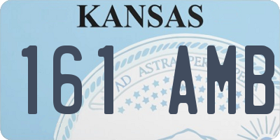 KS license plate 161AMB