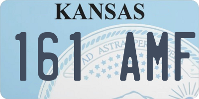 KS license plate 161AMF