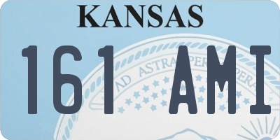 KS license plate 161AMI