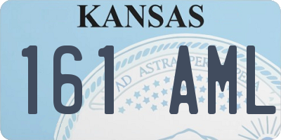 KS license plate 161AML