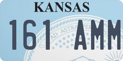 KS license plate 161AMM