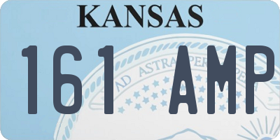 KS license plate 161AMP