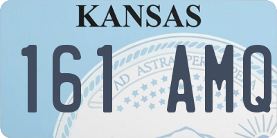 KS license plate 161AMQ