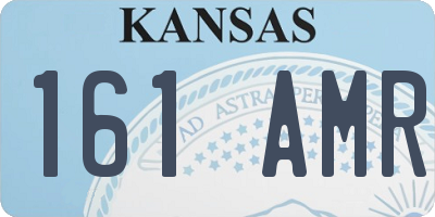 KS license plate 161AMR