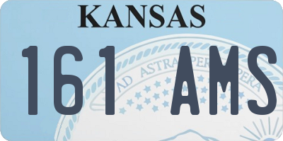 KS license plate 161AMS