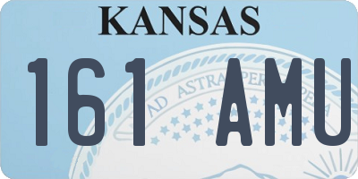 KS license plate 161AMU