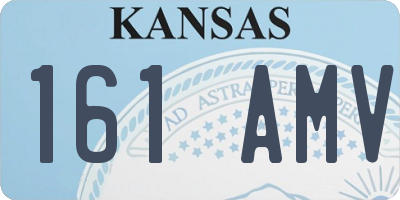 KS license plate 161AMV