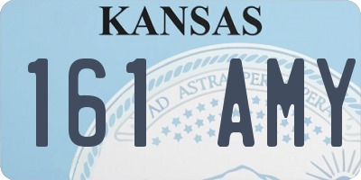 KS license plate 161AMY