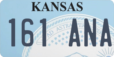 KS license plate 161ANA