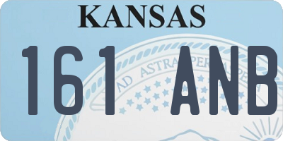 KS license plate 161ANB