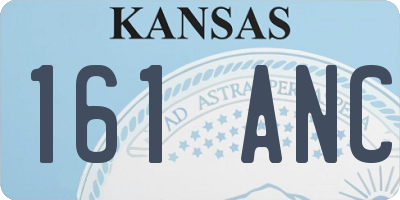 KS license plate 161ANC