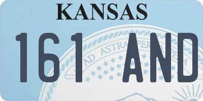 KS license plate 161AND