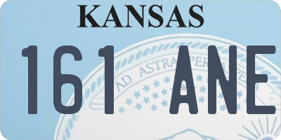 KS license plate 161ANE