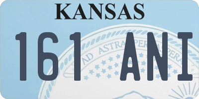 KS license plate 161ANI