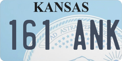 KS license plate 161ANK