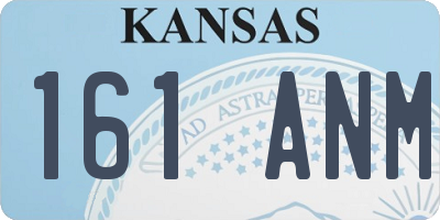 KS license plate 161ANM
