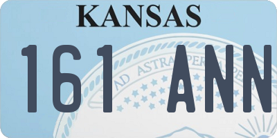 KS license plate 161ANN