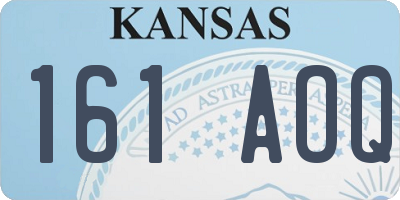 KS license plate 161AOQ