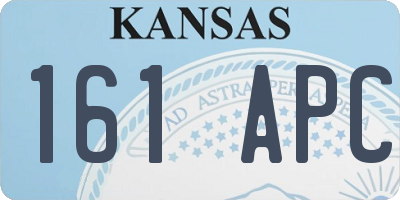 KS license plate 161APC