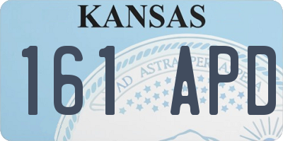KS license plate 161APD