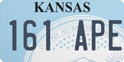 KS license plate 161APE